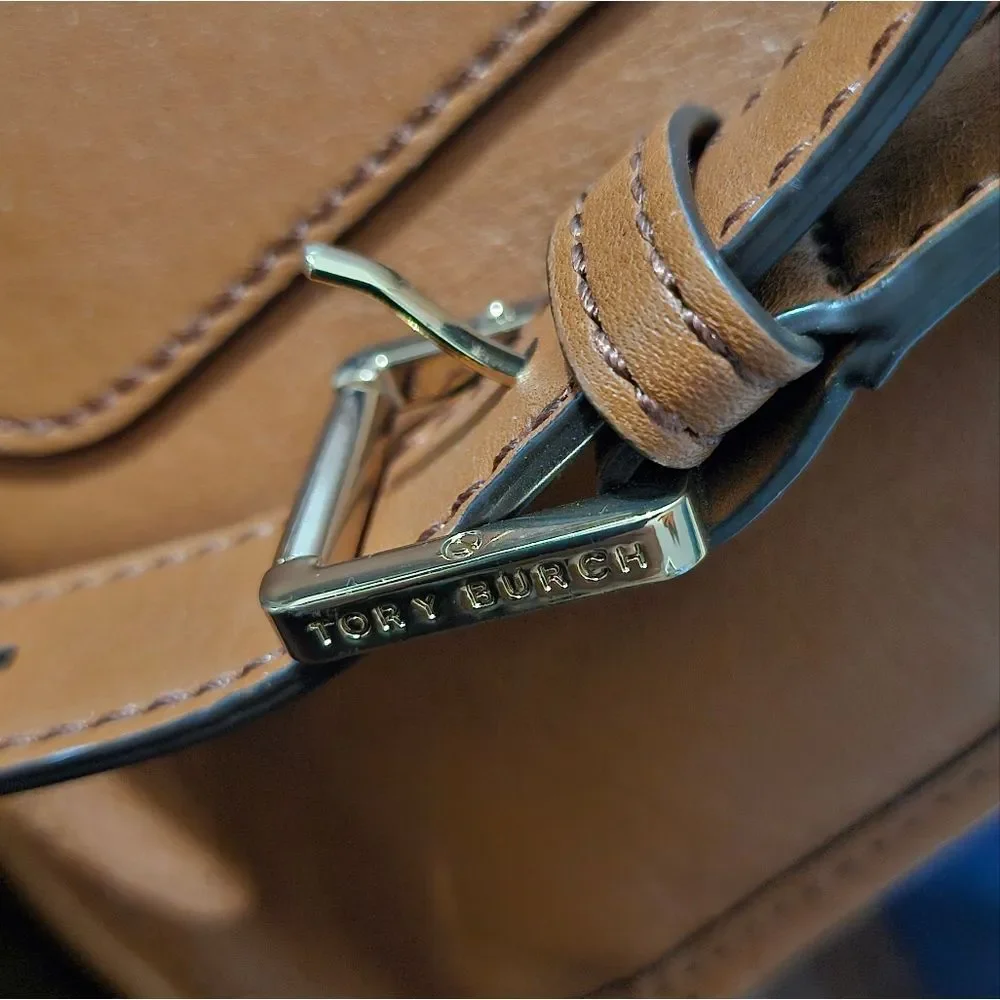 Tory Burch Leather Saddle Bag